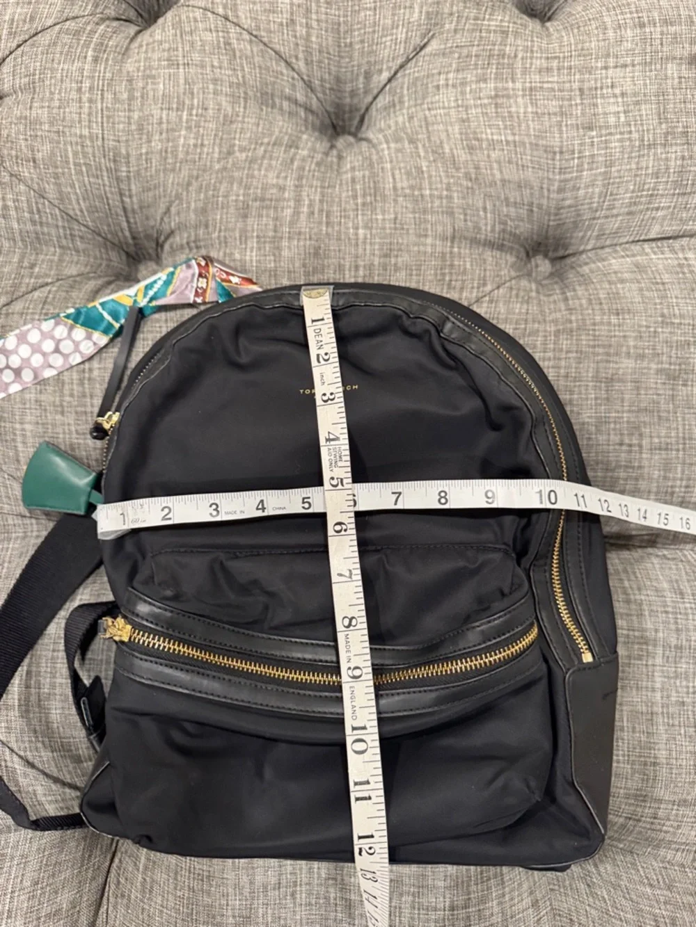 Tory Burch Perry Black Nylon Backpack - Picture 17 of 17